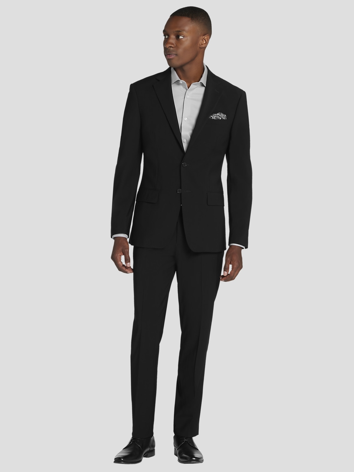Calvin klein black slim fit suit best sale