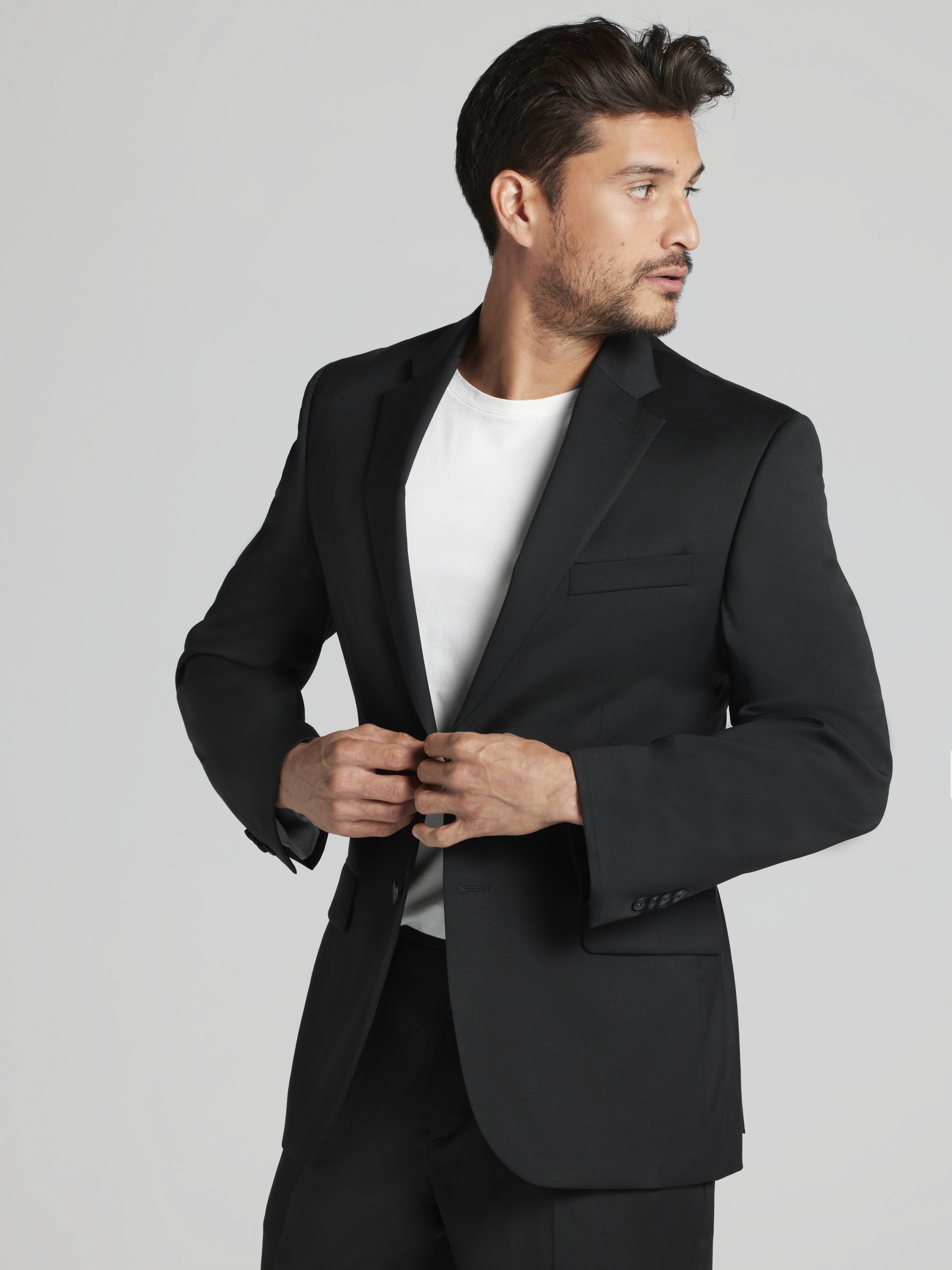 Modern Fit Wool Blend Suit Jacket