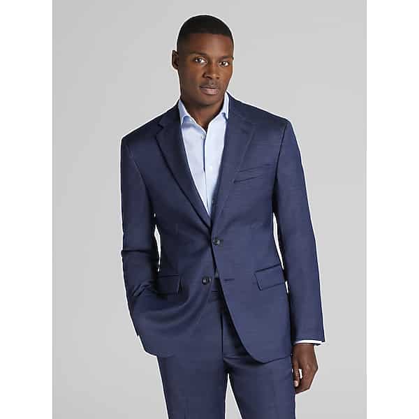 Awearness Kenneth Cole Modern Fit Wool Blend Men's Suit Jacket Blue - Size: 42 Short TMW33W142114