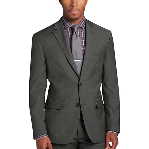 Awearness Kenneth Cole Big & Tall Modern Fit Men's Suit Separates Jacket Gray - Size: 56 Long