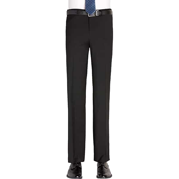 Awearness Kenneth Cole Slim Fit Wool Men's Suit Pants Black Solid -