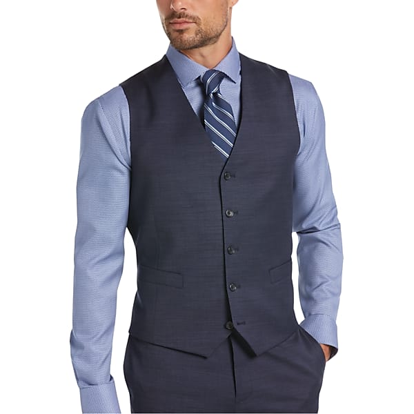 Awearness Kenneth Cole Men's Suit Separates Vest Blue - Size: Small