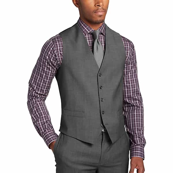 Awearness Kenneth Cole Men's Suit Separates Vest Gray - Size: Medium