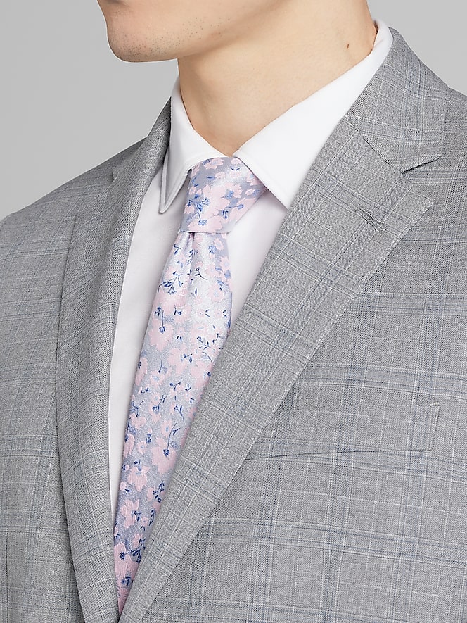 Joseph Abboud Classic Fit Wool Blend Plaid Suit Jacket