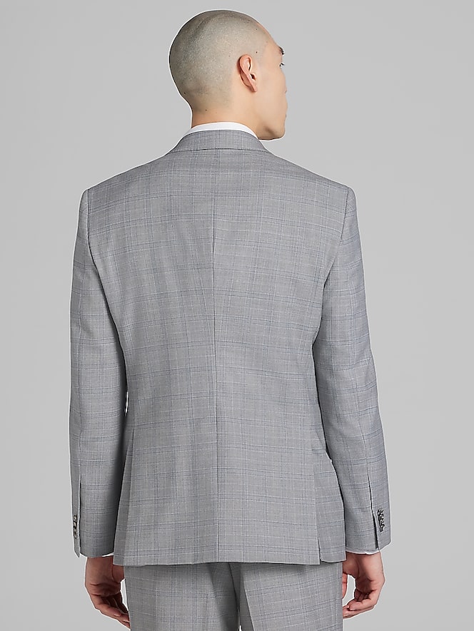 Joseph Abboud Classic Fit Suit Jacket, Platinum Plaid - Gray