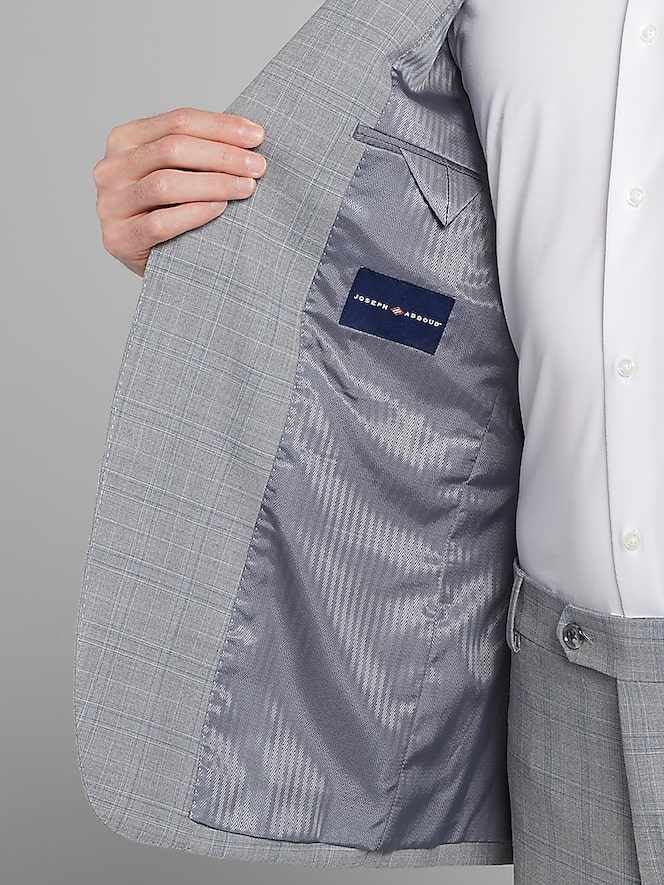 Joseph Abboud Classic Fit Wool Blend Plaid Suit Jacket
