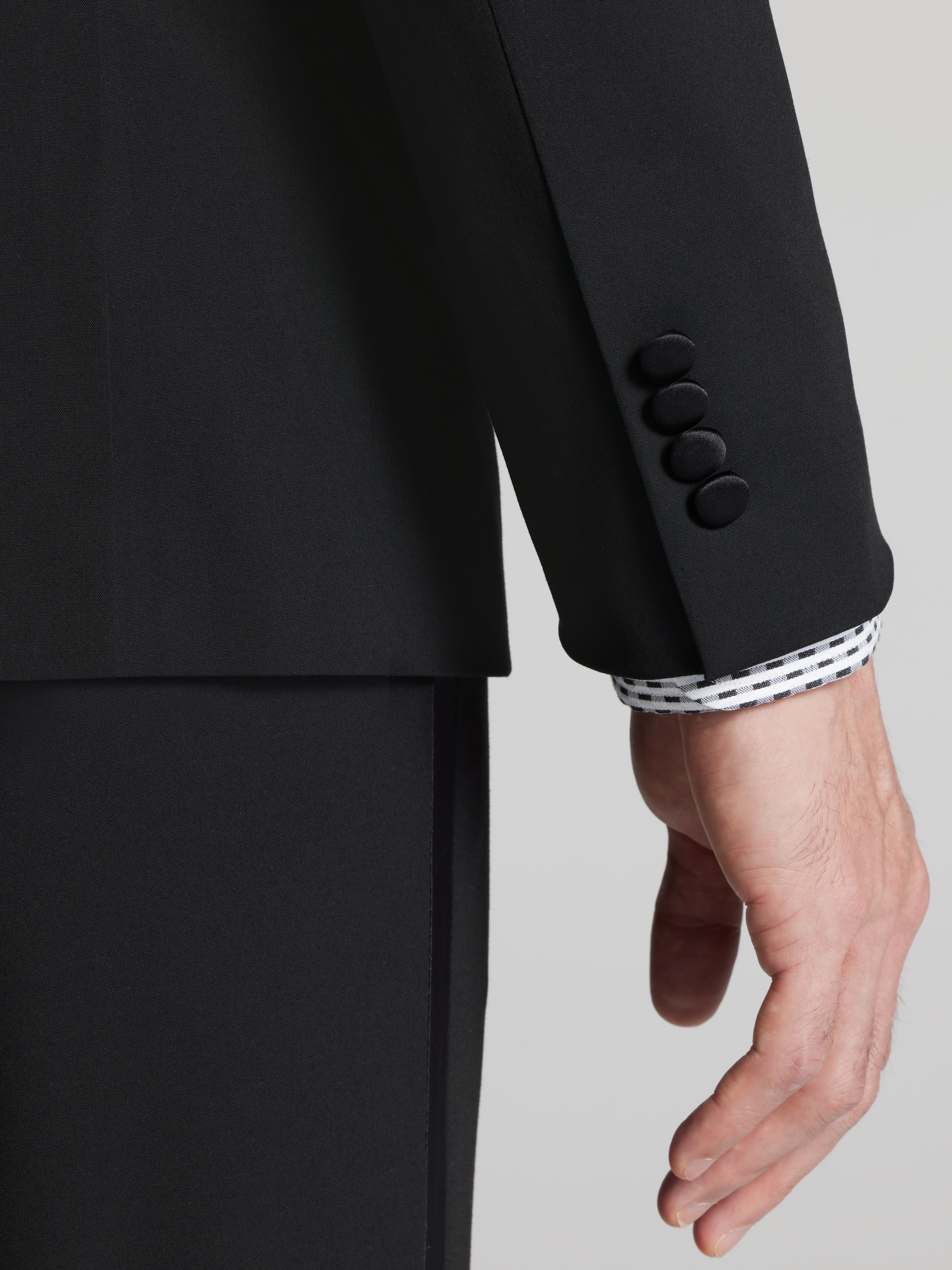 Skinny Fit Satin Shawl Tuxedo Jacket