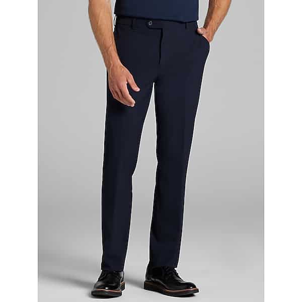 Awearness Kenneth Cole Slim Fit Tech Men's Suit Pants Navy Solid - Size: 44W x 34L TMW34BH44F01
