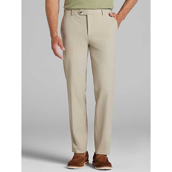 Awearness Kenneth Cole Slim Fit Tech Men's Suit Pants Tan Solid - Size: 44W x 34L TMW34BH44F05