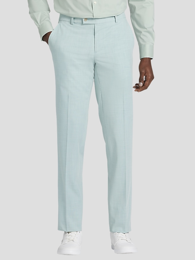 Egara Skinny Fit Men's Suit Pants , Seafoam / Green