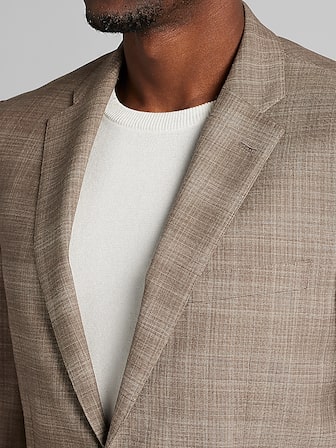 Slim FIt Wool Blend Double-Breasted Suit Jacket