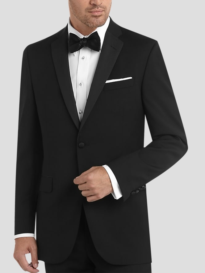 BLACK by Vera Wang Slim Fit Wool 3-Piece Tuxedo