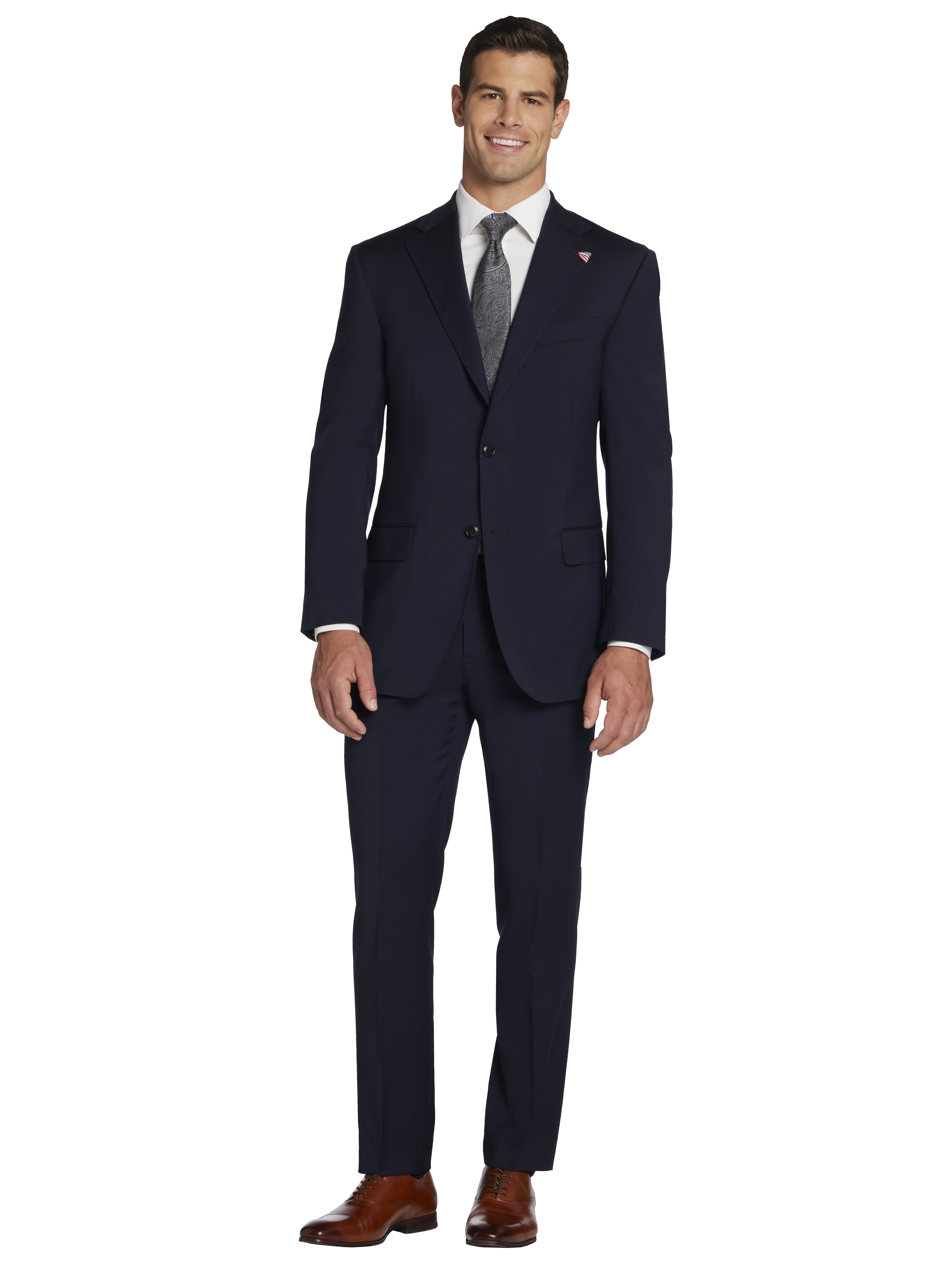 ジャケット・アウター ALOUND VENTILATION JACKET&PANTS NAVY Navy Long Down Jacket in Water-Repellent Wool Blend