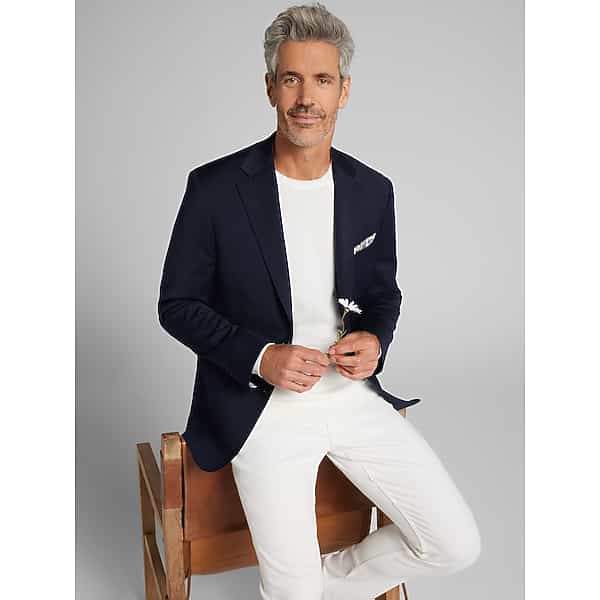 Joseph Abboud Big Tall American Bespoke Modern Fit Mens Suit Jacket Navy Solid