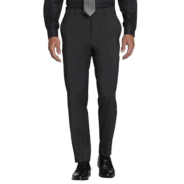 Joseph Abboud American Bespoke Modern Fit Wool Flat Front Men's Suit Pants Charcoal Gray - Size: 32
