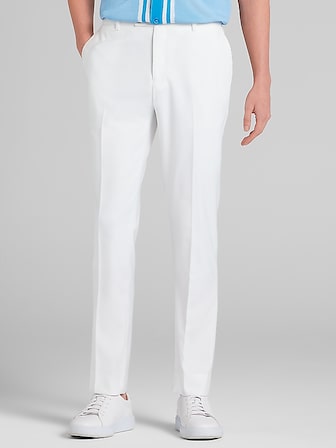 Slim Fit Linen Blend Suit Pants