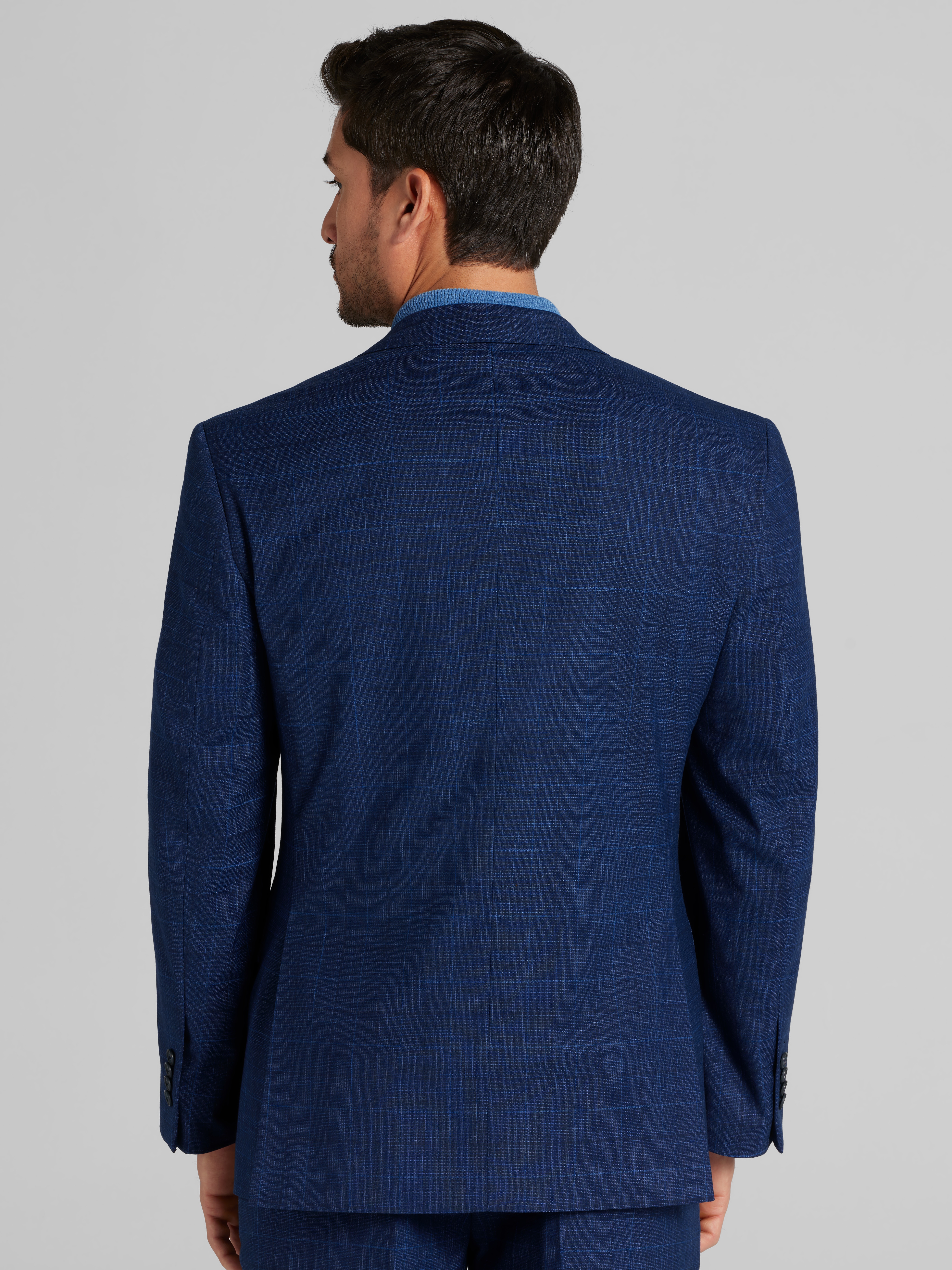 Modern Fit Plaid Suit