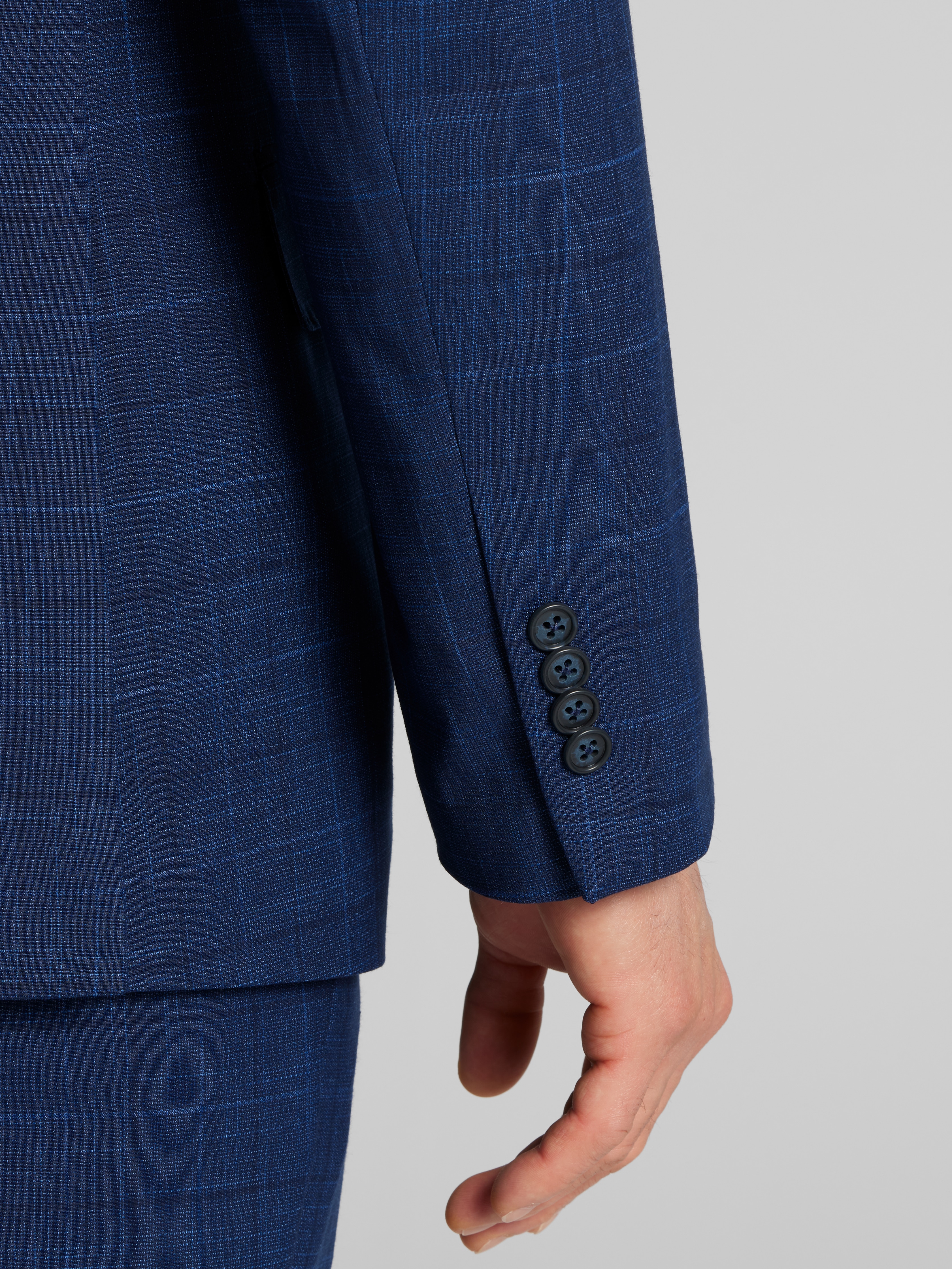 Modern Fit Plaid Suit