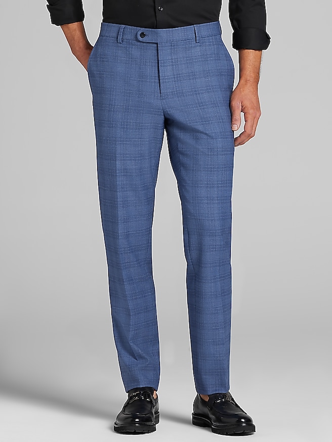 Classic Fit Plaid suit Pant | Perry Ellis