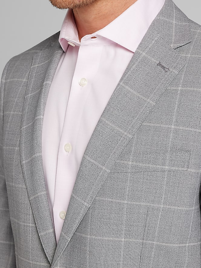 JOE Joseph Abboud Slim Fit Windowpane Plaid Suit Jacket