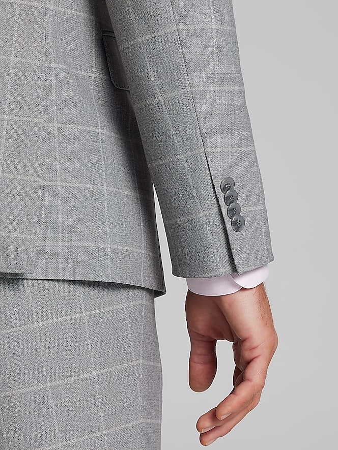 JOE Joseph Abboud Slim Fit Windowpane Plaid Suit Jacket