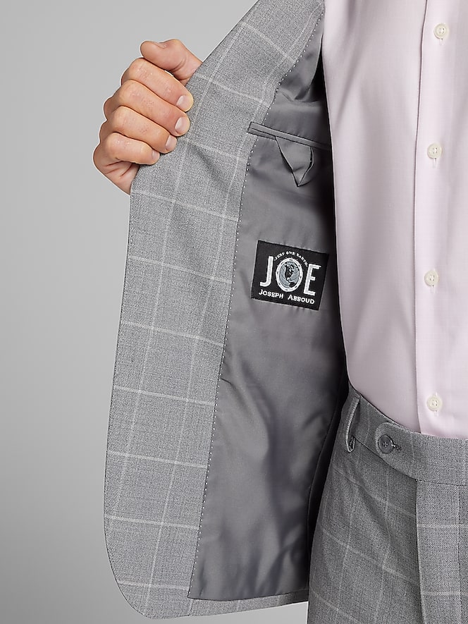 JOE Joseph Abboud Slim Fit Windowpane Plaid Suit Jacket