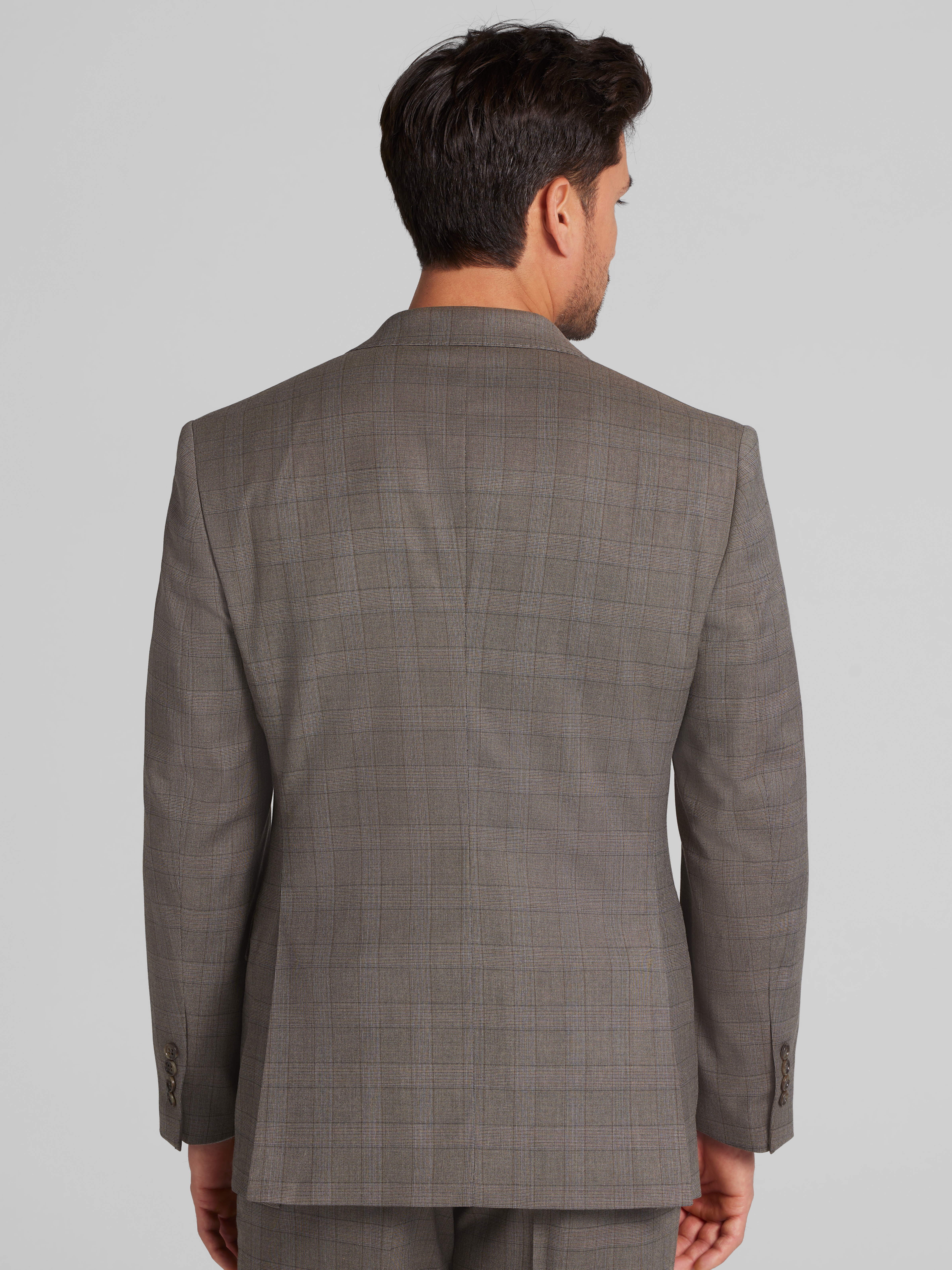 Modern Fit Plaid Suit