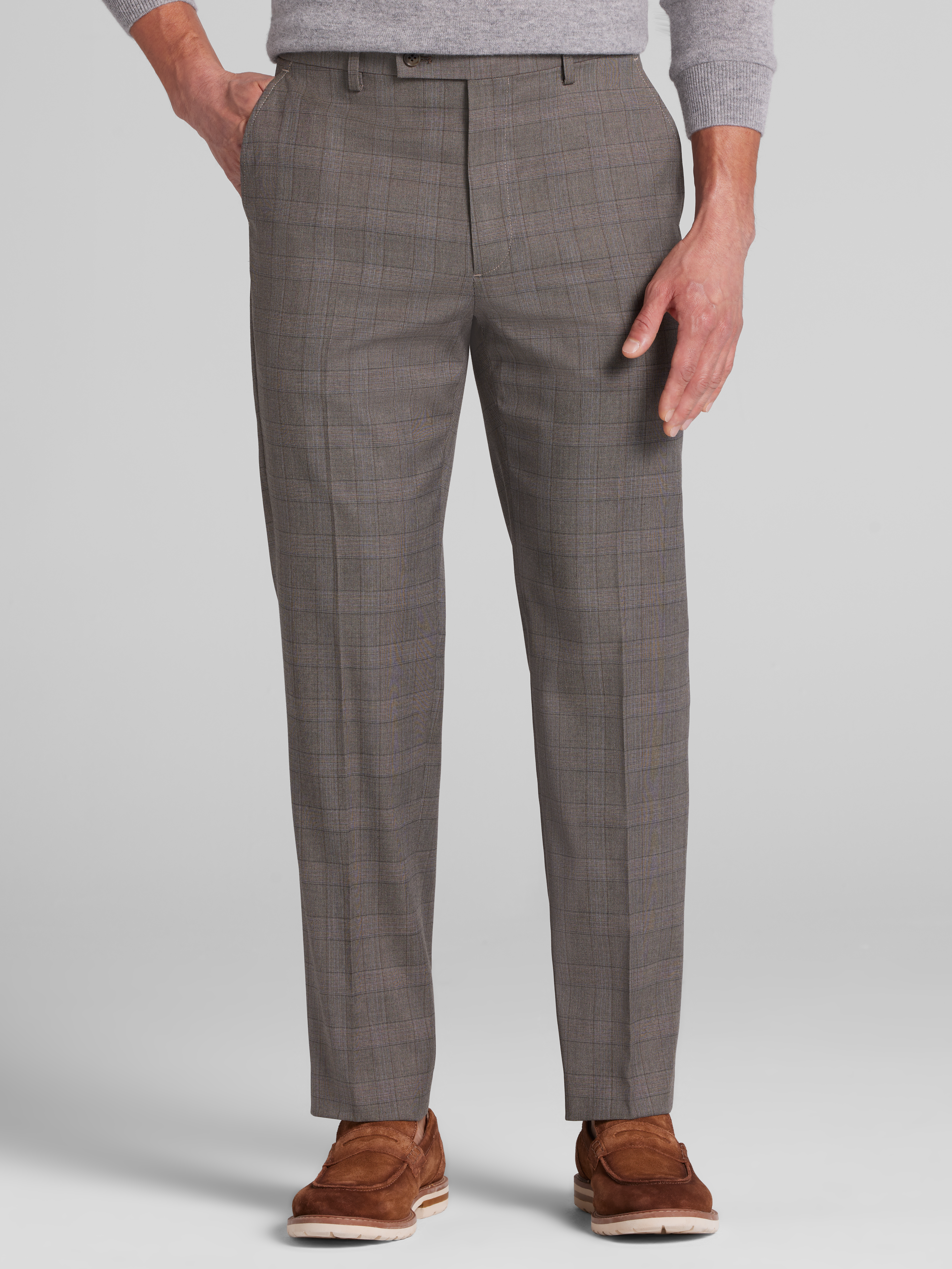 Modern Fit Plaid Suit