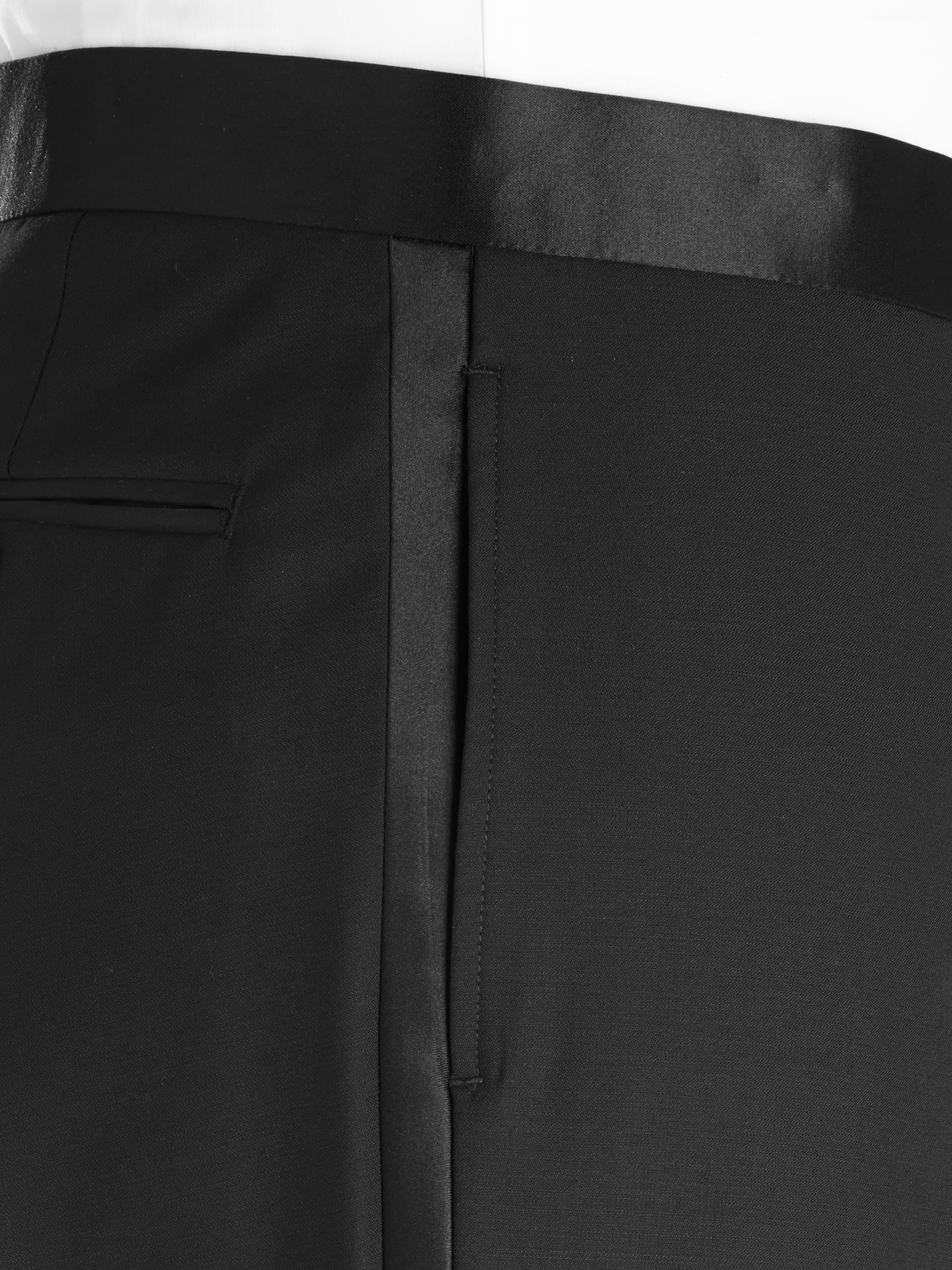 Slim Fit Wool Blend Tuxedo Pants