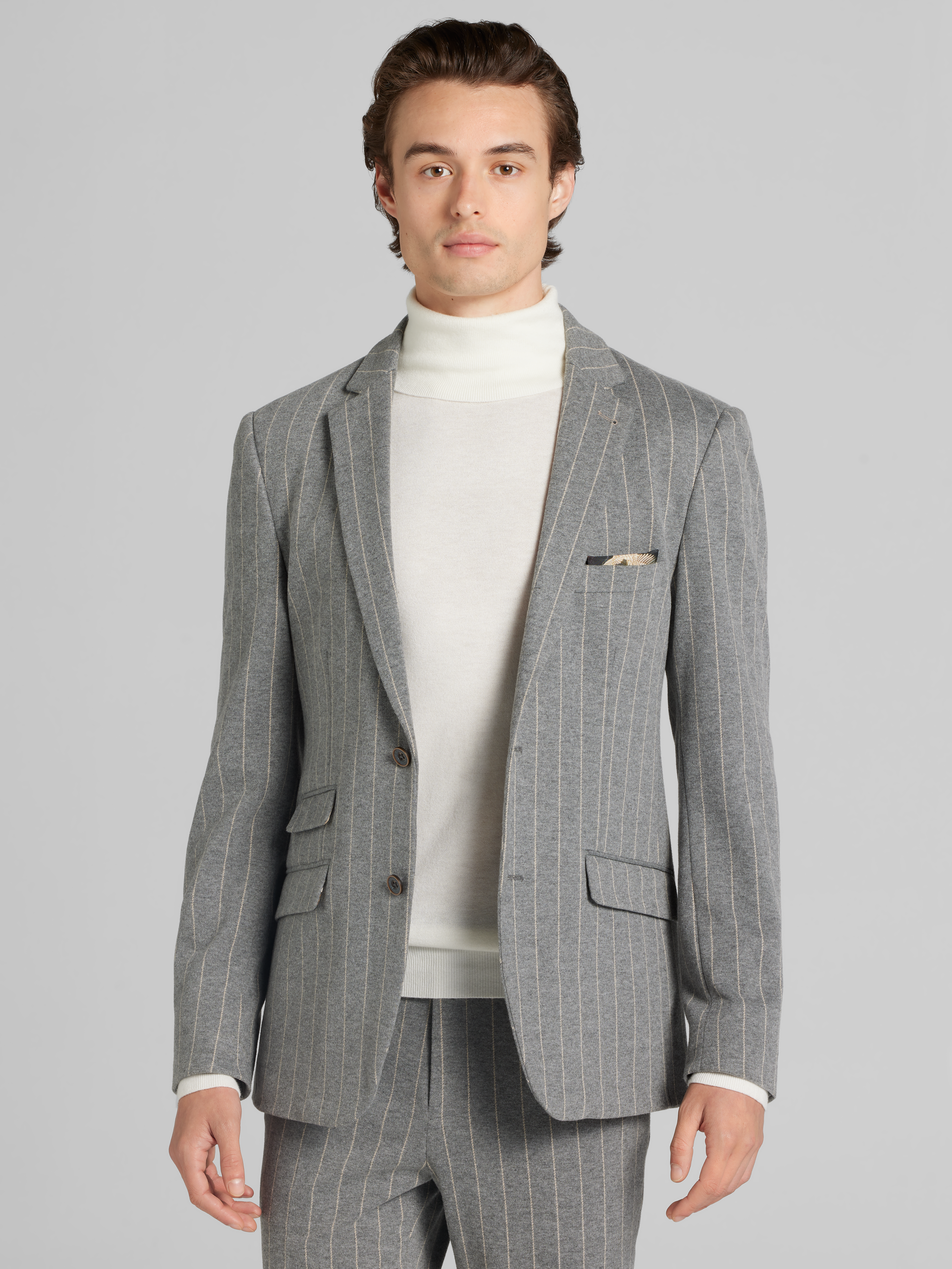 Slim Fit Stripe Suit Jacket