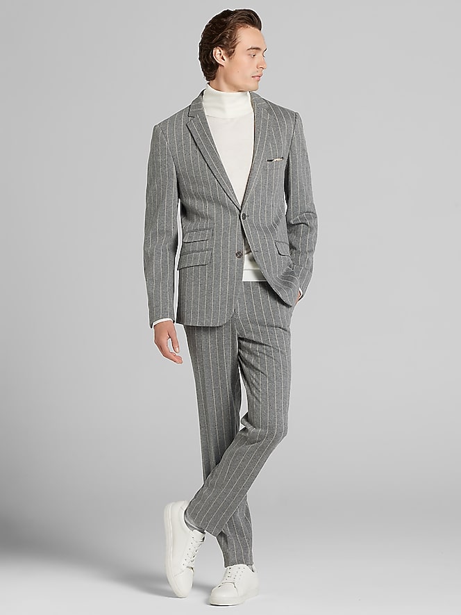 Paisley &Amp; Gray Slim Fit Stripe Suit Jacket