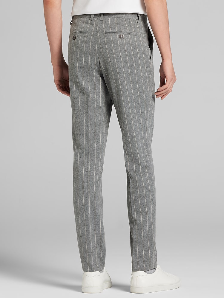 Paisley & Gray Slim Fit Suit Pants, Lt Gray Tan Stripe | Men's Wearhouse