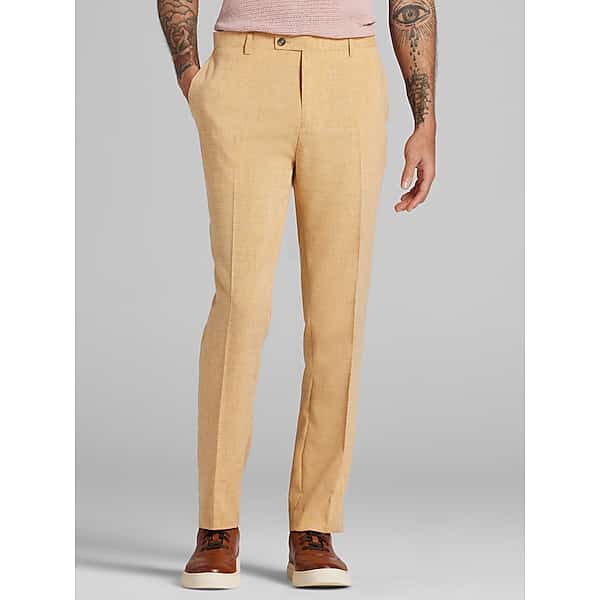 Paisley & Gray Men's Slim Fit Suit Pants Mustard - Size: 32W x 32L TMW36BT32T08