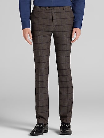 sachin and babi light blue dress Men's Brown Dress Pants