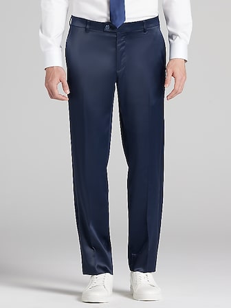 Slim Fit Sharkskin Suit Pants