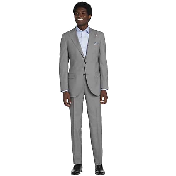 Joseph Abboud American Bespoke Modern Fit Superlite Men's Suit Med Gray Solid - Size: 48 Short TMW36ZB48104
