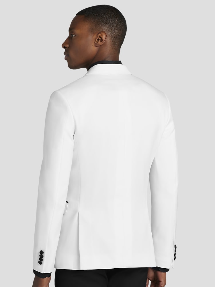Skinny Fit Satin Peak Lapel Tuxedo Jacket