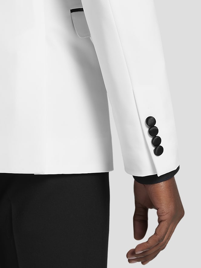 Egara Skinny Fit Satin Peak Lapel Tuxedo Jacket