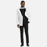 Egara Skinny Fit Satin Peak Lapel Tuxedo Jacket
