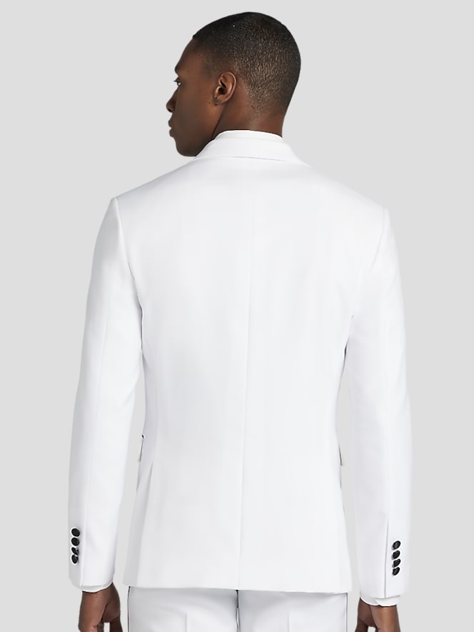 Egara Skinny Fit Satin Peak Lapel Tuxedo Jacket