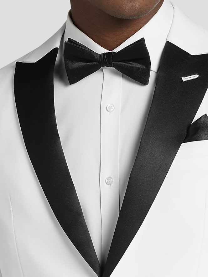 Egara Skinny Fit Satin Peak Lapel Tuxedo Jacket
