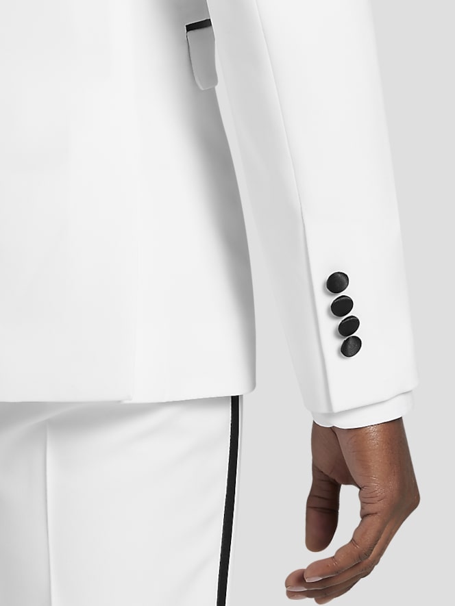 Egara Skinny Fit Satin Peak Lapel Tuxedo Jacket