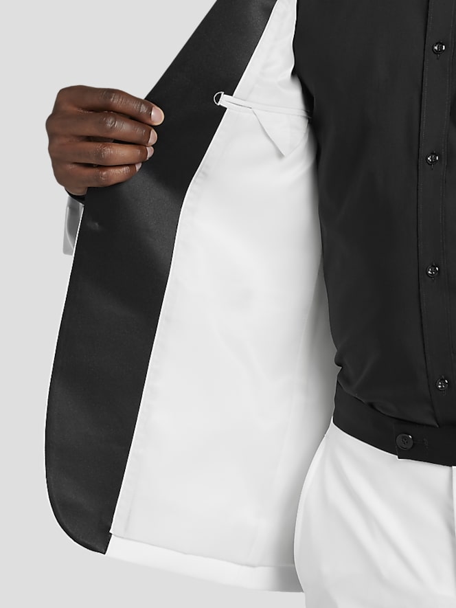 Egara Skinny Fit Satin Shawl Tuxedo Jacket
