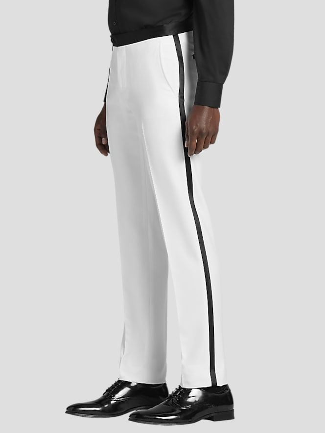 Egara Skinny Fit Satin Trim Tuxedo Pants