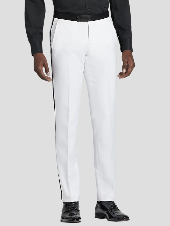Egara Skinny Fit Satin Trim Tuxedo Pants
