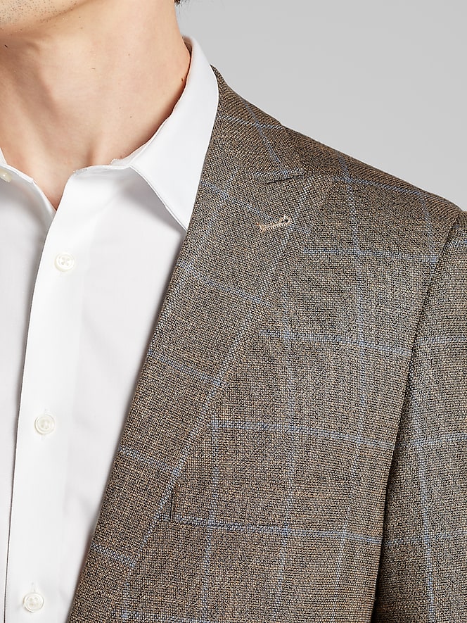 Paisley &Amp; Gray Slim Fit Plaid Suit Jacket