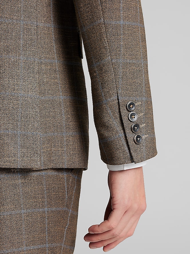 Paisley &Amp; Gray Slim Fit Plaid Suit Jacket