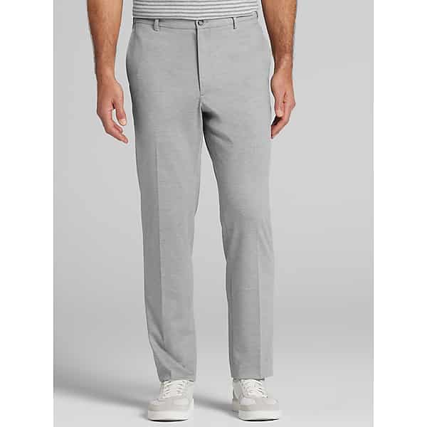JOE Joseph Abboud Modern Fit Sharkskin Men's Suit Pants Gray Birdseye - Size: 42W x 34L TMW37BT42F74