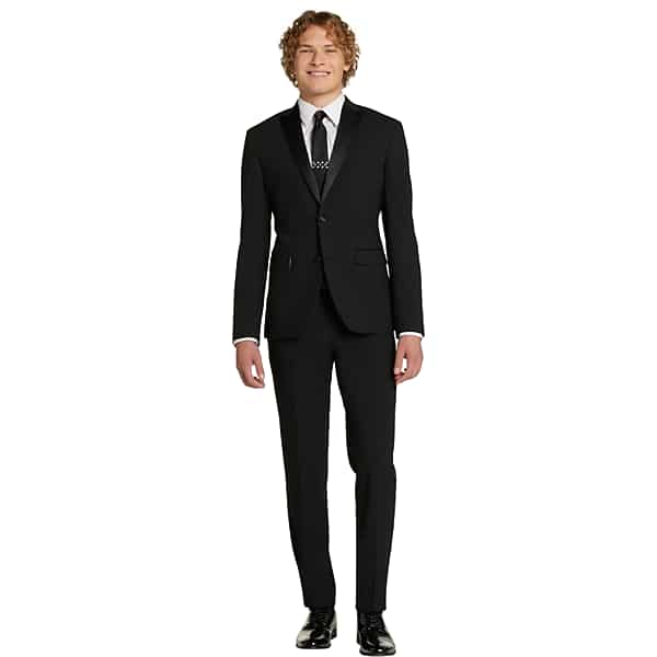 Egara Men's Modern Fit Peak Lapel Tuxedo Jacket Formal Black - Size: 44 Short TMW37CB44110