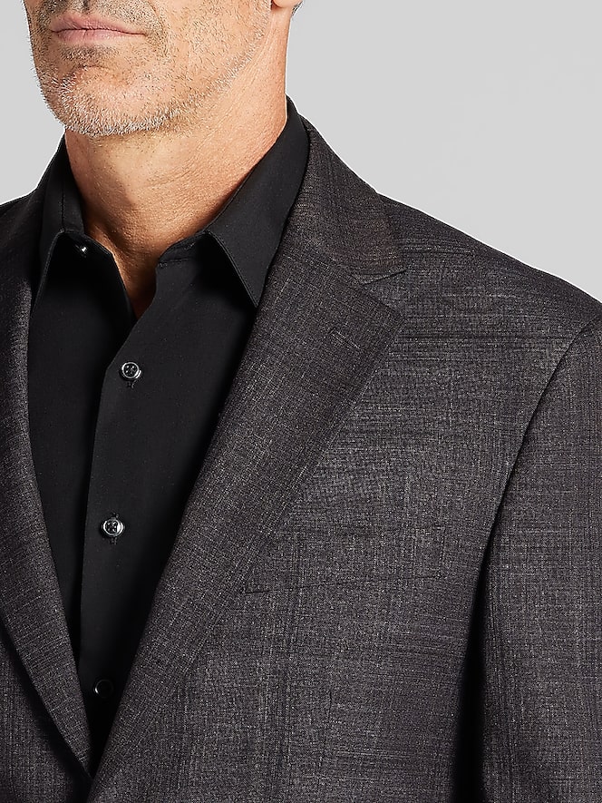 Pronto Uomo Platinum Modern Fit Windowpane Suit